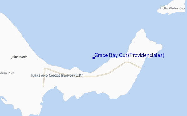 mapa de localização de Grace Bay Cut (Providenciales)
