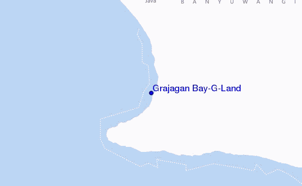 mapa de localização de Grajagan Bay/G-Land