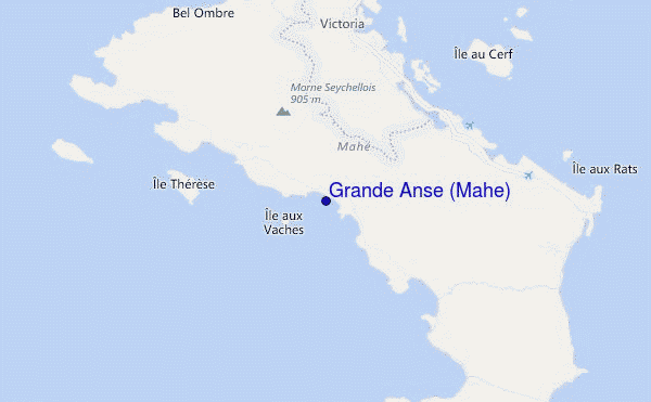 mapa de localização de Grande Anse (Mahe)