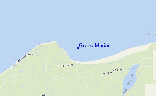 mapa de localização de Grand Marias