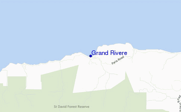 mapa de localização de Grand Rivere