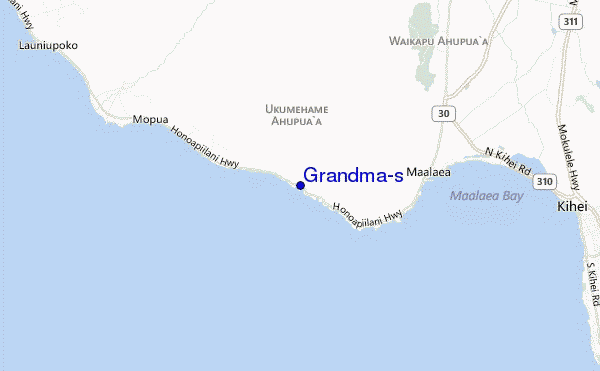 mapa de localização de Grandma's