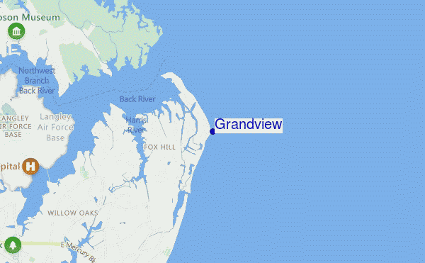 mapa de localização de Grandview