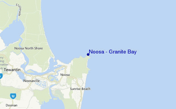 mapa de localização de Noosa - Granite Bay