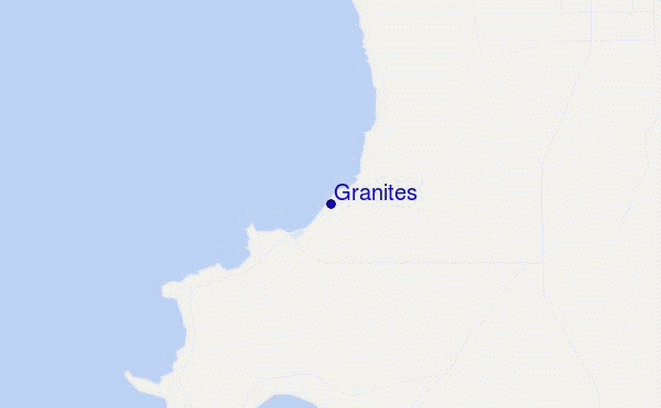 mapa de localização de Granites