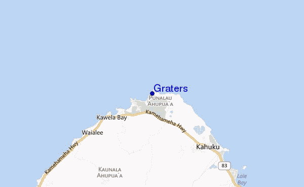 mapa de localização de Graters