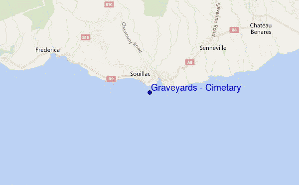 mapa de localização de Graveyards / Cimetary