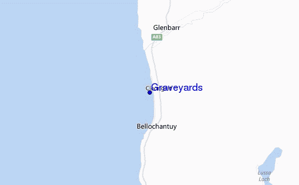 mapa de localização de Graveyards