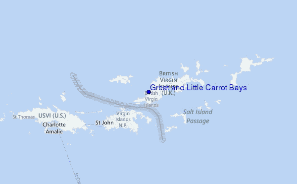 Great and Little Carrot Bays Location Map