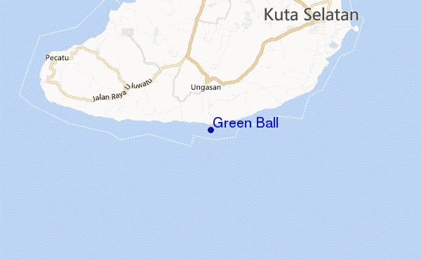 mapa de localização de Green Ball