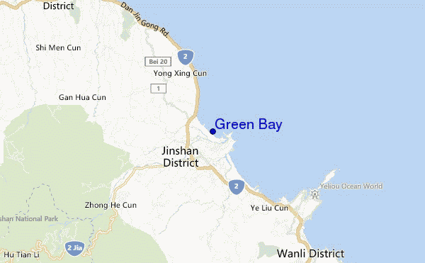 mapa de localização de Green Bay