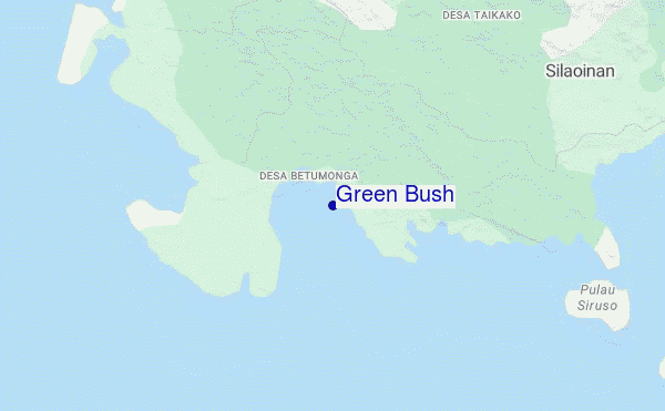mapa de localização de Green Bush
