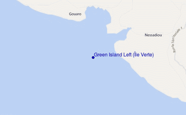 mapa de localização de Green Island Left (Île Verte)