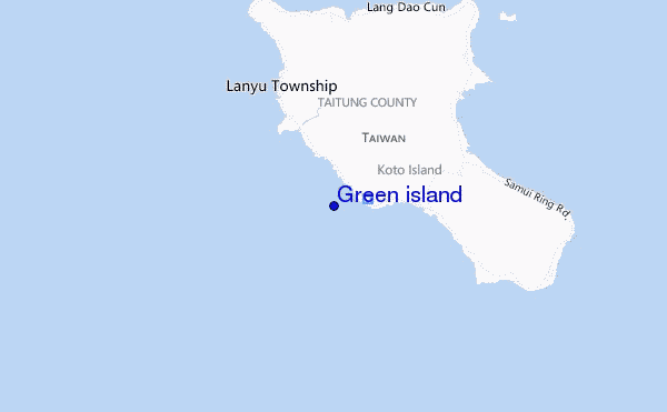 mapa de localização de Green island