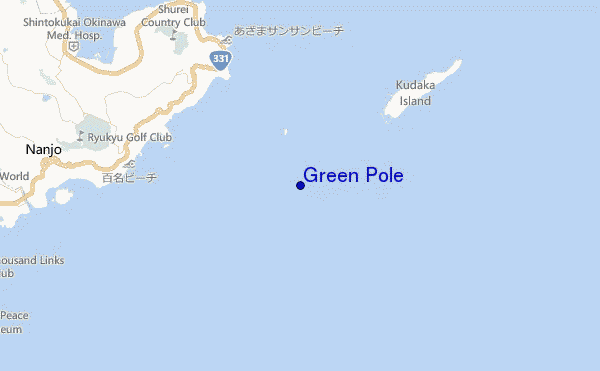 mapa de localização de Green Pole