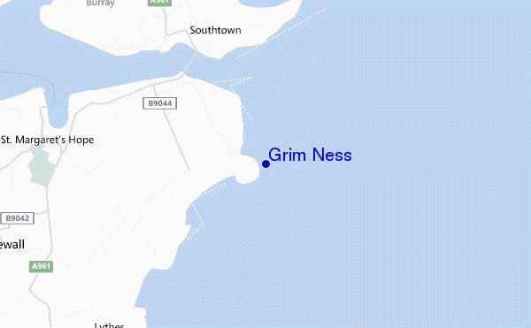 mapa de localização de Grim Ness