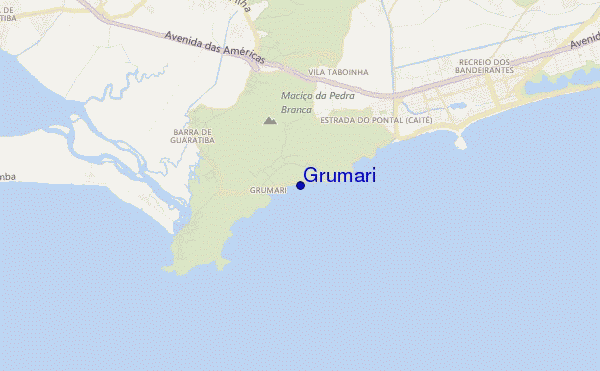 mapa de localização de Grumari