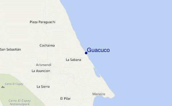 mapa de localização de Guacuco