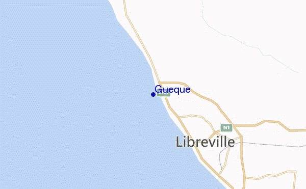 mapa de localização de Gueque