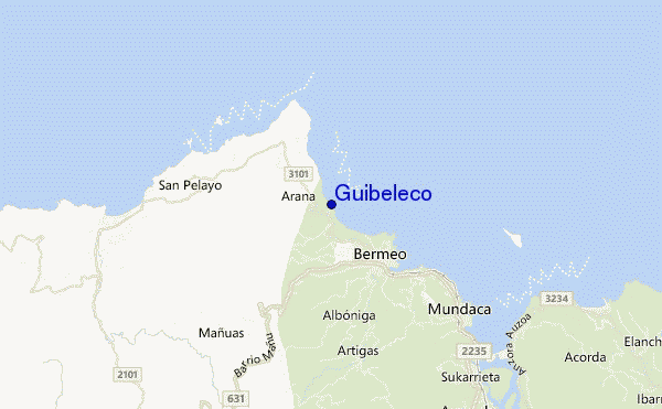 mapa de localização de Guibeleco