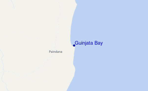 mapa de localização de Guinjata Bay