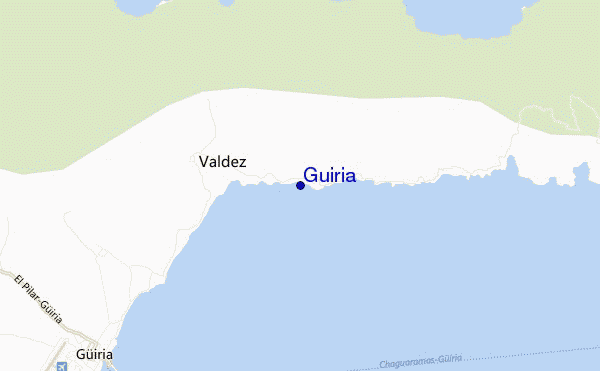 mapa de localização de Guiria