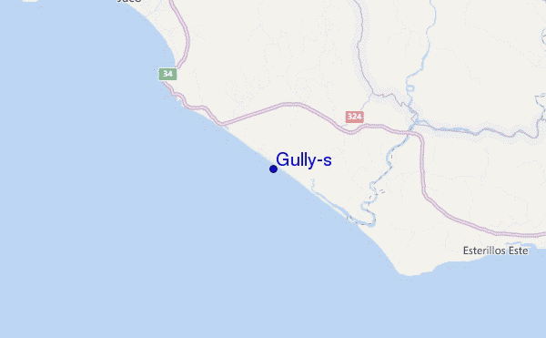 mapa de localização de Gully's