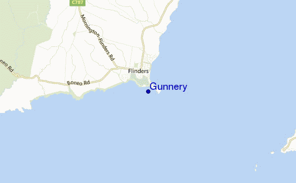 mapa de localização de Gunnery