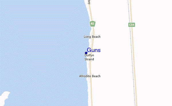 mapa de localização de Guns