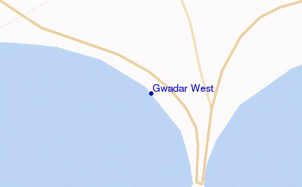 mapa de localização de Gwadar West