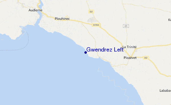 mapa de localização de Gwendrez Left