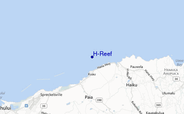 mapa de localização de H-Reef