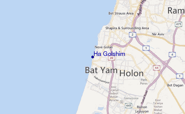 mapa de localização de Ha Golshim