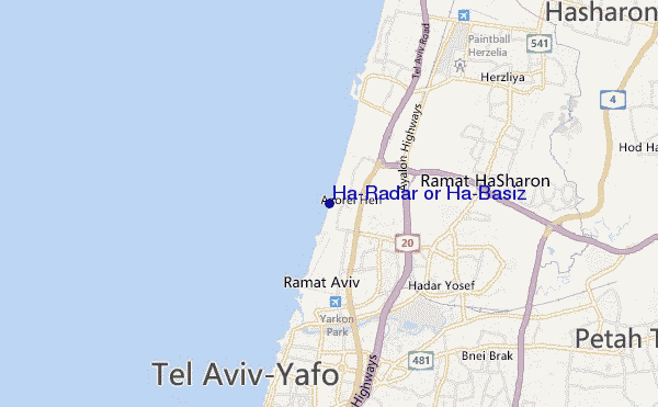 mapa de localização de Ha`Radar or Ha`Basiz