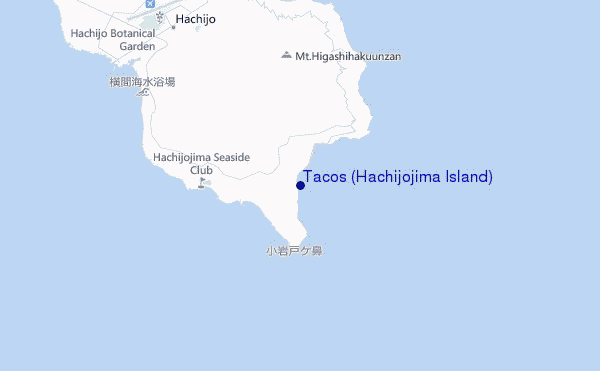 mapa de localização de Tacos (Hachijojima Island)