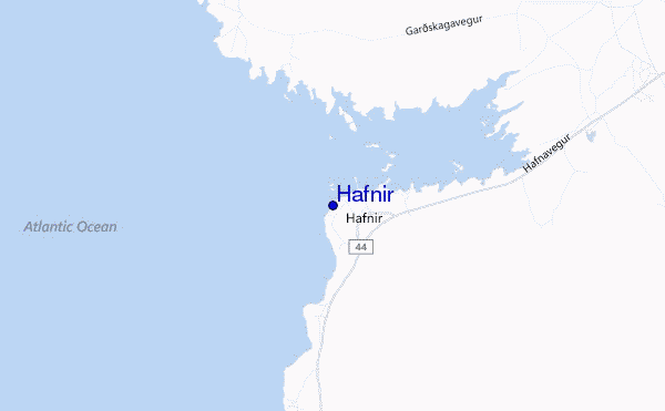 mapa de localização de Hafnir