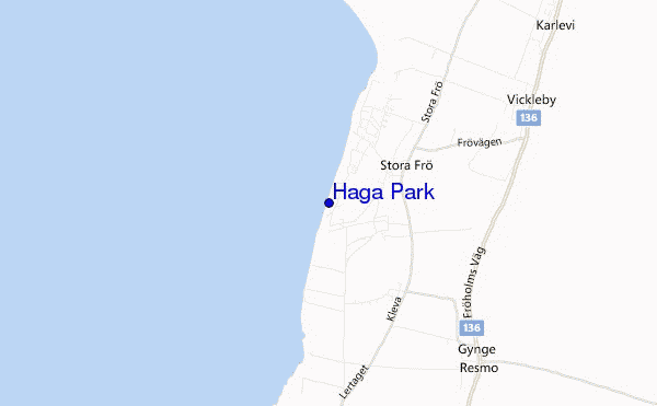 mapa de localização de Haga Park