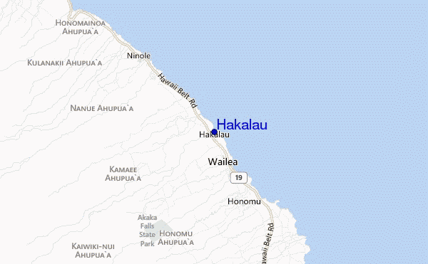 mapa de localização de Hakalau