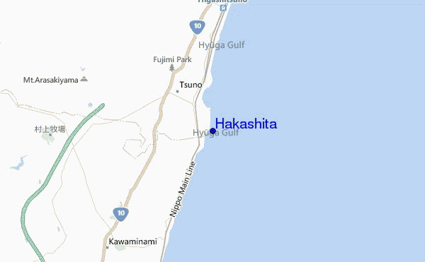 mapa de localização de Hakashita
