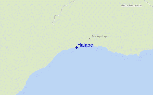 mapa de localização de Halape