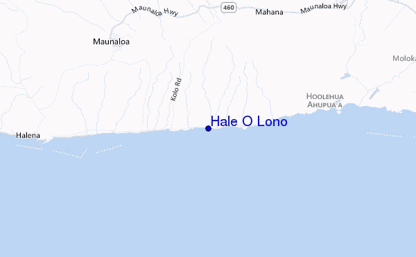 mapa de localização de Hale O Lono