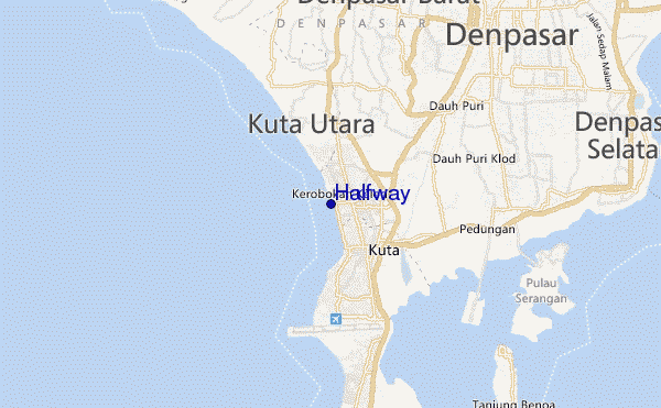 mapa de localização de Halfway