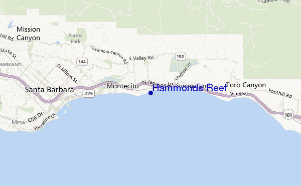 mapa de localização de Hammonds Reef