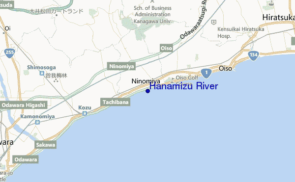 mapa de localização de Hanamizu River