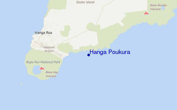 mapa de localização de Hanga Poukura