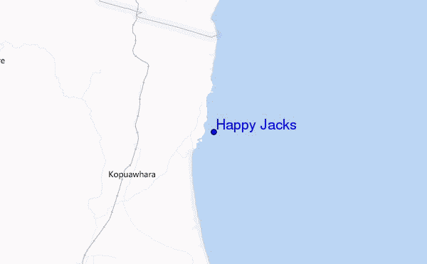 mapa de localização de Happy Jacks