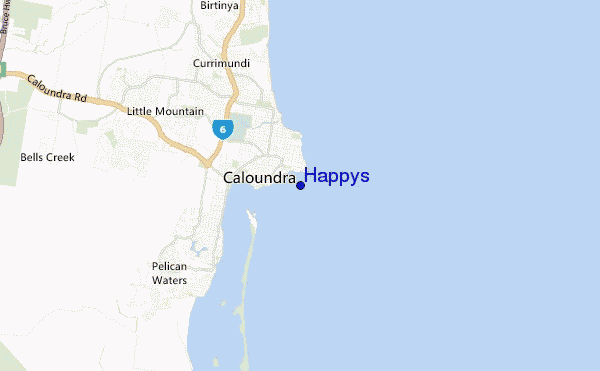 mapa de localização de Happys