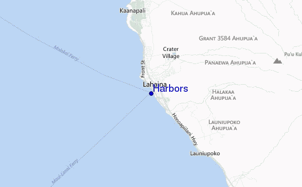 mapa de localização de Harbors
