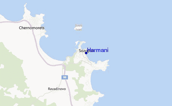 mapa de localização de Harmani