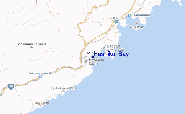 mapa de localização de Hashikui Bay